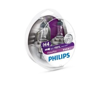 Лот: 10440790. Фото: 1. Лампа галогенная Philips H4 VisionPlus... Оптика и освещение