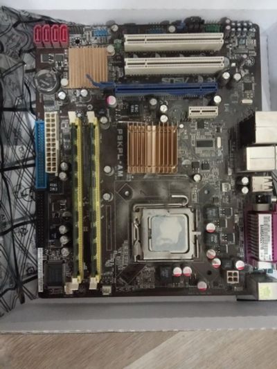 Лот: 12501172. Фото: 1. Asus P5KPL-AM + DDR2 Kingston... Комплекты запчастей