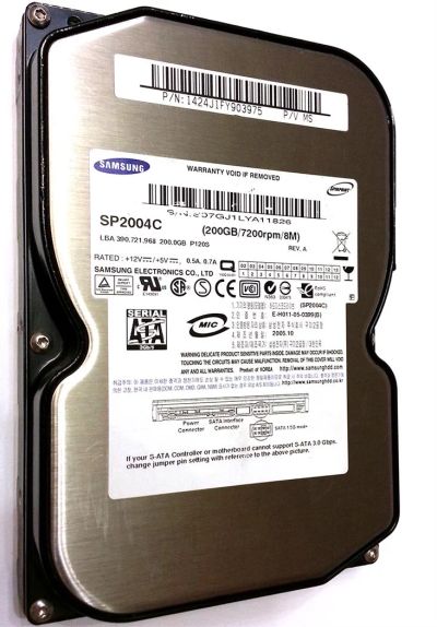 Лот: 3003152. Фото: 1. Жёсткий диск 3.5'' SATA 200Gb... Жёсткие диски (HDD)