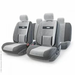 Лот: 14471365. Фото: 1. COM-1105 D.GY/L.GY (M) Авточехлы... Чехлы, коврики, оплетки руля