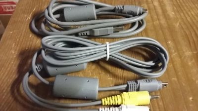 Лот: 8843692. Фото: 1. Комплект кабелей AV и USB на фотоаппараты... Кабели