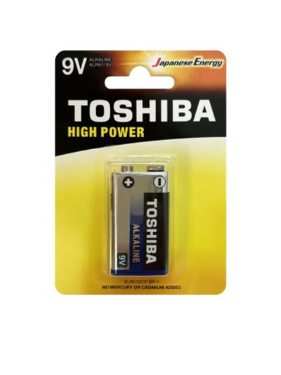 Лот: 25794387. Фото: 1. Батарейка Toshiba 6LR61/1BL High... Батарейки, аккумуляторы, элементы питания