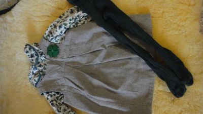 Лот: 3170863. Фото: 1. сарафан +рубашка+колготки(комплект... Платья, сарафаны