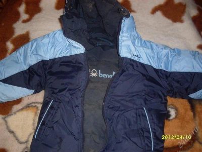Лот: 1745842. Фото: 1. Пуховик зимний benneton на 3-5... Верхняя одежда