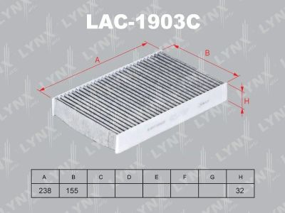Лот: 13357137. Фото: 1. Lynx LAC-1903C Салонный фильтр. Расходные материалы