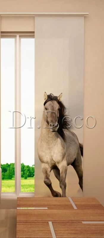 Лот: 3629480. Фото: 1. Японская панель фотопечать "Лошадь... Шторы, тюль