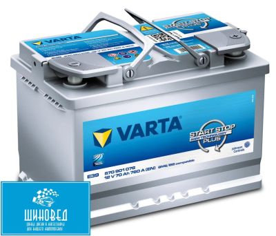 Лот: 6803865. Фото: 1. Аккумулятор Varta E39 AGM Start-Stop... Аккумуляторы