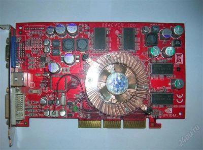 Лот: 1087195. Фото: 1. AGP видеокарта geForce fx 5700... Видеокарты