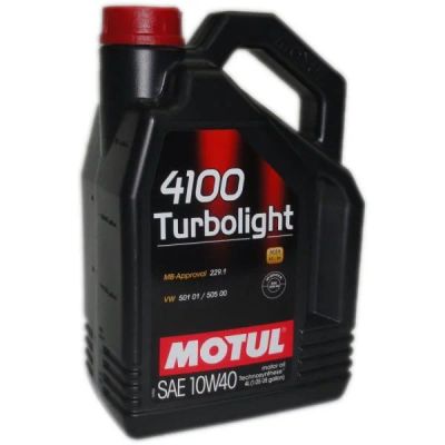 Лот: 4262619. Фото: 1. Motul 4100 Turbolight 10W-40 4... Масла, жидкости