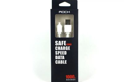 Лот: 9988502. Фото: 1. Кабель Rock microUSB - USB белый... Дата-кабели, переходники