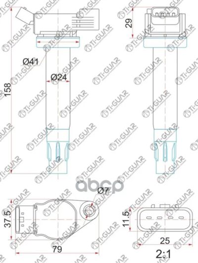 Лот: 21869776. Фото: 1. Катушка Зажигания Tg-90919-02246... Другое (автозапчасти)