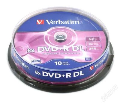 Лот: 1666947. Фото: 1. Диск Verbatim 8*DVD+R DL.Новое... CD, DVD, BluRay