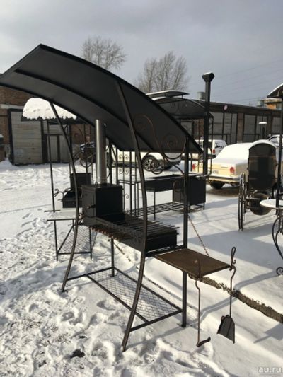 Лот: 13122853. Фото: 1. Мангал с крышей дачный. Мангалы, грили, коптильни