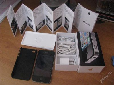 Лот: 2363006. Фото: 1. Apple iPhone 4 16 GB black официальный... Смартфоны