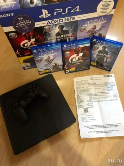 Лот: 13333827. Фото: 1. Sony PS4 Slim на гарантии с чеком. Игровые приставки, консоли