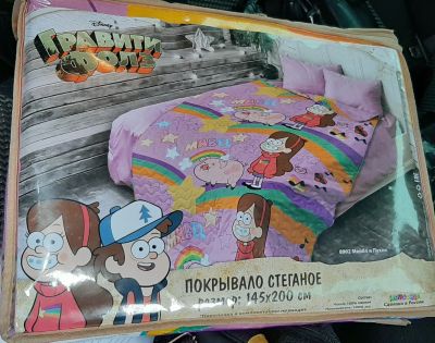 Лот: 17641994. Фото: 1. Покрывало gravity falls. Пледы, покрывала
