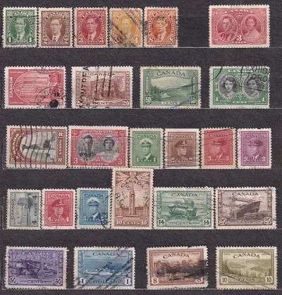 Лот: 25850586. Фото: 1. Канада 1937-53 KGVI_004. Марки