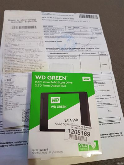 Лот: 18477375. Фото: 1. Новый SSD WD Green 240Gb SATA3... SSD-накопители