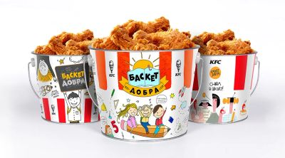 Лот: 25662443. Фото: 1. Ведерко KFC "Баскет Добра". Россия и СССР 1917-1991 года