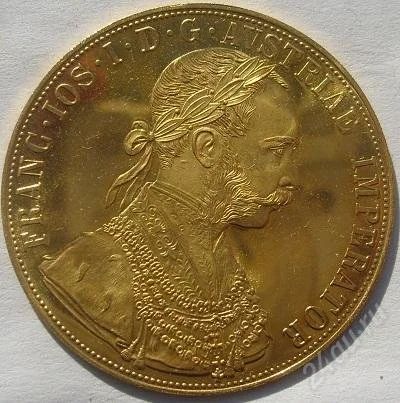Лот: 2897949. Фото: 1. Австрия 1915 года - 4 дуката -... Европа