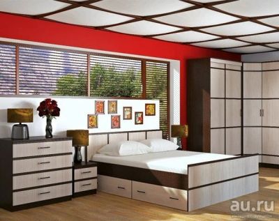 Лот: 10594367. Фото: 1. Кровать Сакура 1.6*2.0, (венге... Кровати