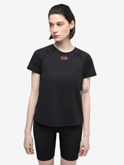 Лот: 24610235. Фото: 1. Футболка женская EA7 Jumper, Черный. Другое (спортивная одежда)