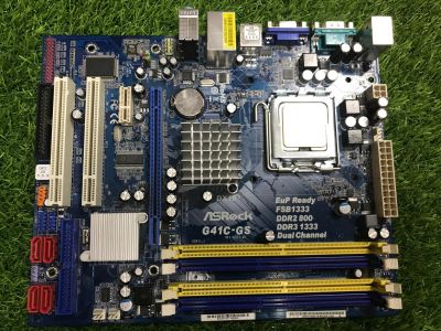 Лот: 16508550. Фото: 1. Материнская плата ASrock G41C-GS... Материнские платы
