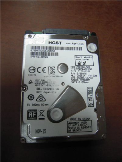 Лот: 7870200. Фото: 1. Новый HDD 500gb для ноутбука SATA... Жёсткие диски