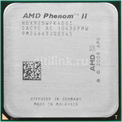 Лот: 9961189. Фото: 1. AMD Phenom II x4 925/2,8Мгц. Процессоры