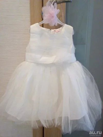 Лот: 10723354. Фото: 1. Платье новое белое+ ободок (120... Платья, сарафаны