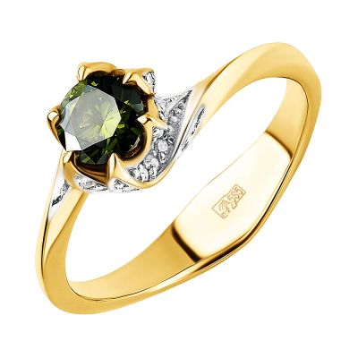 Лот: 23846408. Фото: 1. Кольцо TALANT из золота с бриллиантами. Кольца, перстни