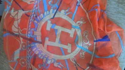 Лот: 3287231. Фото: 1. Платок шифон Hermes. Шарфы, платки