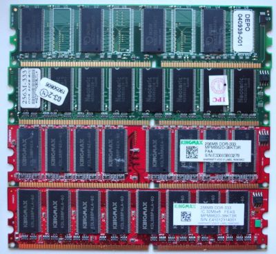 Лот: 6864980. Фото: 1. DDR 4 планки 256mb. Оперативная память