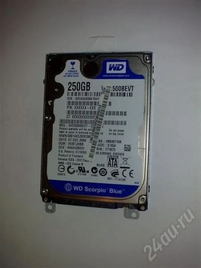 Лот: 452025. Фото: 1. жесткий диск для ноутбука. Жёсткие диски (HDD)