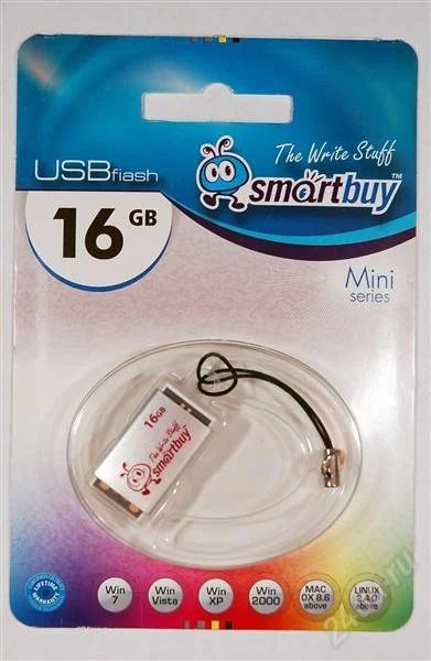 Лот: 1497672. Фото: 1. FLASH 16 gb Smartbuy mini series. USB-флеш карты