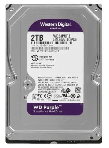 Лот: 23492937. Фото: 1. 2тб Жесткий диск WD Purple WD23purz. Жёсткие диски (HDD)
