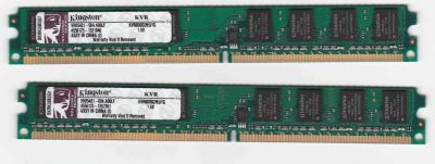 Лот: 5246444. Фото: 1. ddr2 1gb dimm Kingston (2 шт.). Оперативная память
