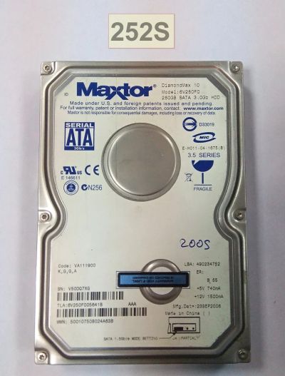 Лот: 16771705. Фото: 1. Жесткий диск SATA Maxtor DiamondMax... Жёсткие диски (HDD)