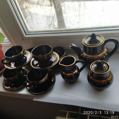 Лот: 15429643. Фото: 1. сервиз кофейный,керамика,глазурь... Сервизы, наборы посуды
