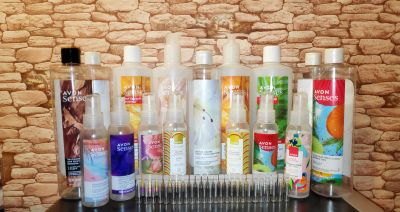 Лот: 23454689. Фото: 1. Пустые бутылочки от " Avon " для... Женская парфюмерия