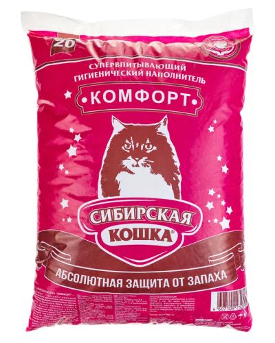 Лот: 20335147. Фото: 1. Наполнитель Сибирская кошка супервпитывающий... Миски, лотки, наполнители