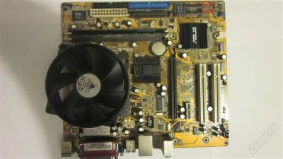Лот: 2136097. Фото: 1. ASUS P5RD1-VM + Celeron 2.6... Материнские платы