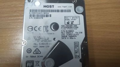 Лот: 17216246. Фото: 1. Жесткий диск HDD 500gb для ноутбука... Жёсткие диски (HDD)