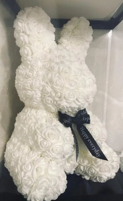 Лот: 13317056. Фото: 1. Заяц зайчик из 3D искусственных... Подарки на 8 марта