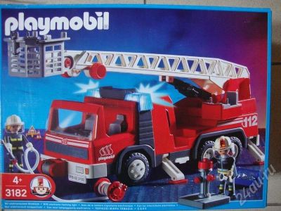 Лот: 442980. Фото: 1. Playmobil Пожарная машина с лестницей... Конструкторы