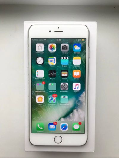 Лот: 10090463. Фото: 1. IPhone 6 Plus silver 16gb. Смартфоны