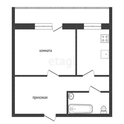 Лот: 25293914. Фото: 1. 1-комн. квартира , Красноярск... Квартиры, студии