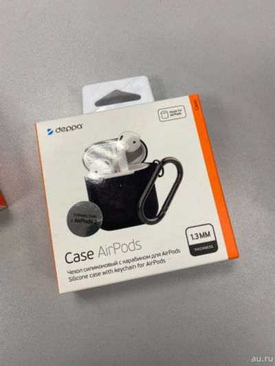 Лот: 17310680. Фото: 1. Чехол для Apple AirPods 2 чёрного... Чехлы, бамперы