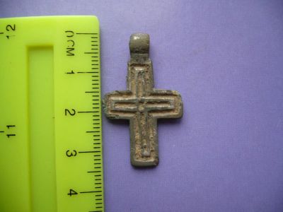 Лот: 5007683. Фото: 1. Крест нательный, старинный. 12-13... Другое (антиквариат)