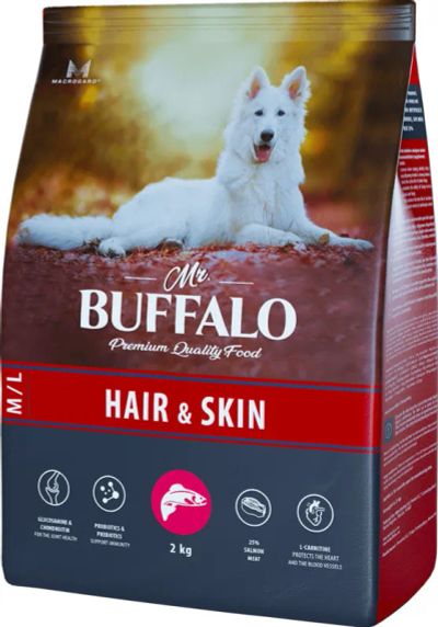 Лот: 24834389. Фото: 1. Mr.Buffalo Hair & Skin сухой корм... Корма